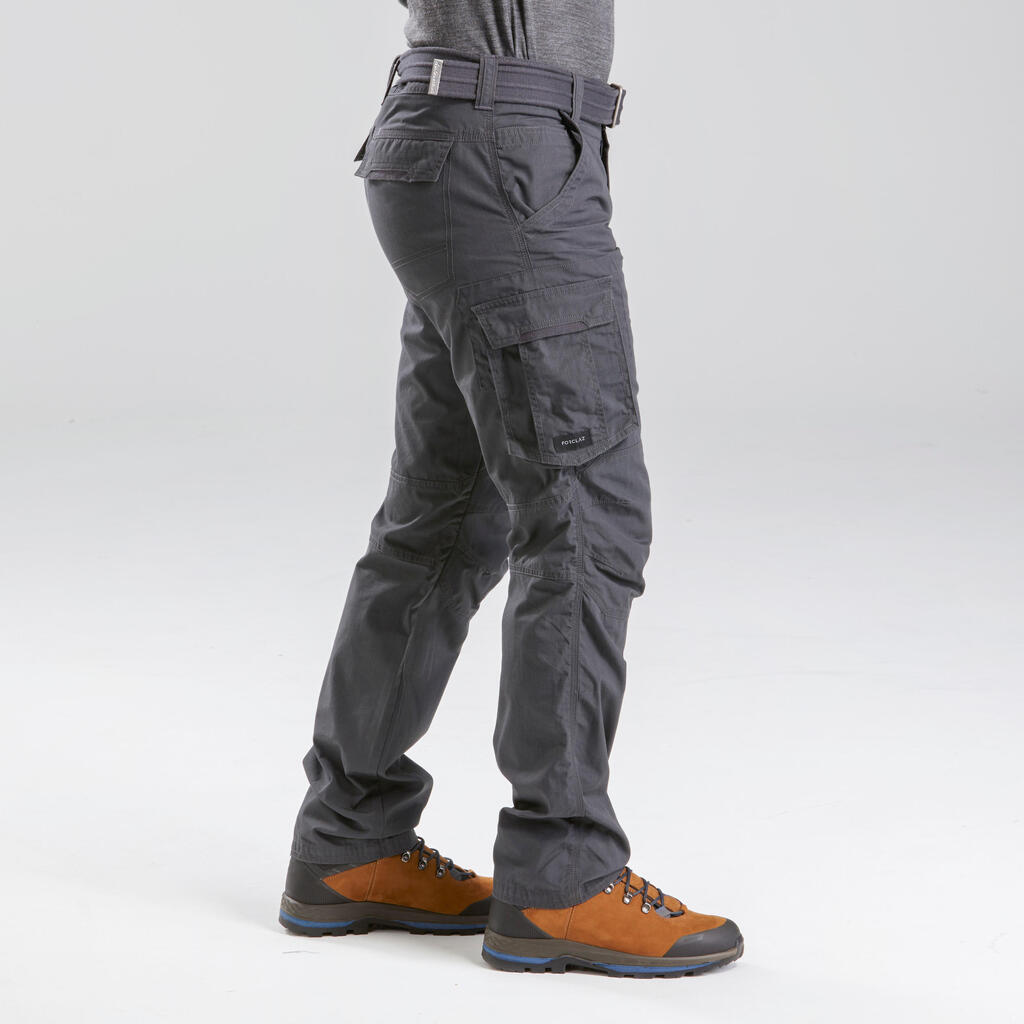 Pantalon cargo de trek voyage - TRAVEL 100 gris Homme